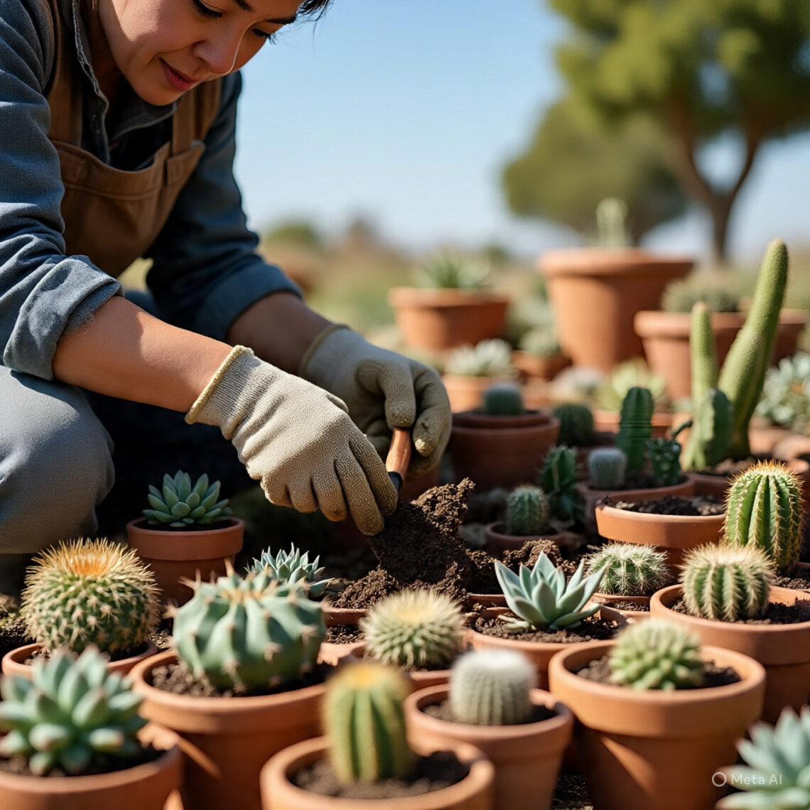 Langkah Praktis Menanam Kaktus dan Sukulen di Pot Kecil