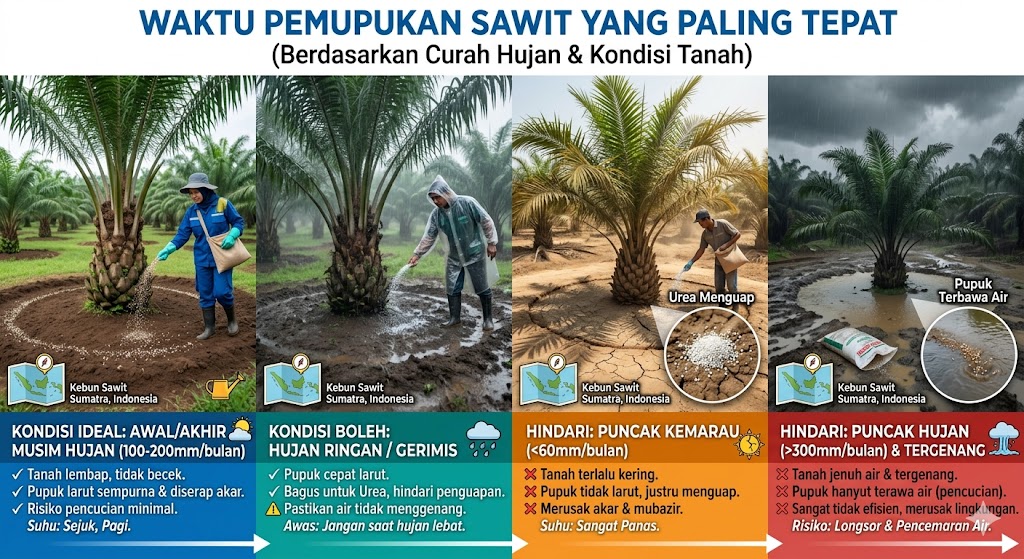 Waktu Pemupukan Sawit yang Paling Tepat